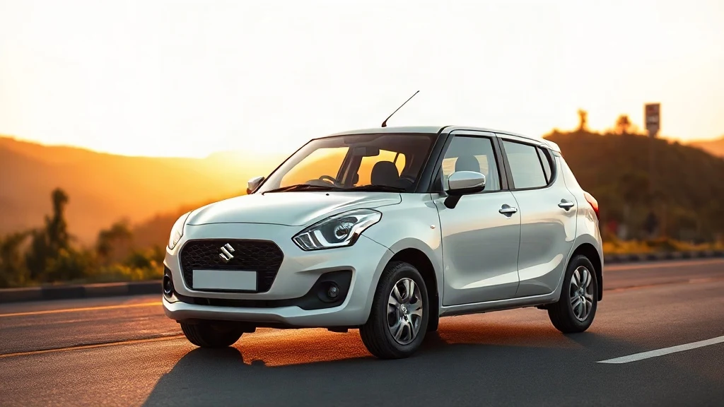 Maruti Suzuki Tour S on a scenic highway at golden hour